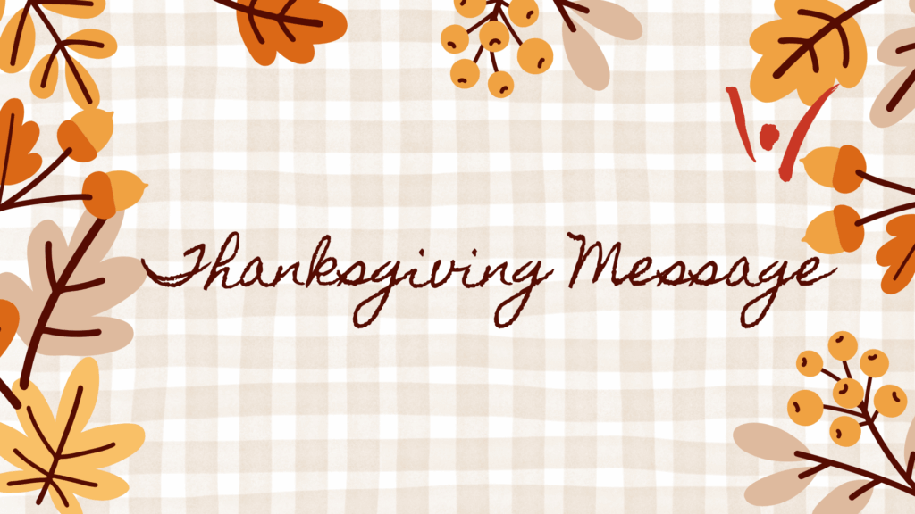 Thanksgiving & Baptism